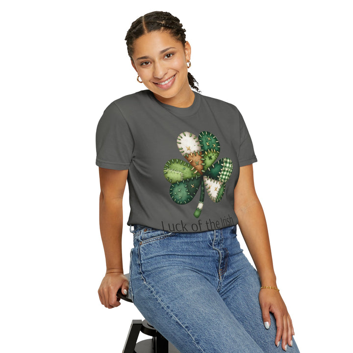 Nurse Shamrock T-Shirt — "Luck of the Irish" Patchwork Clover Tee