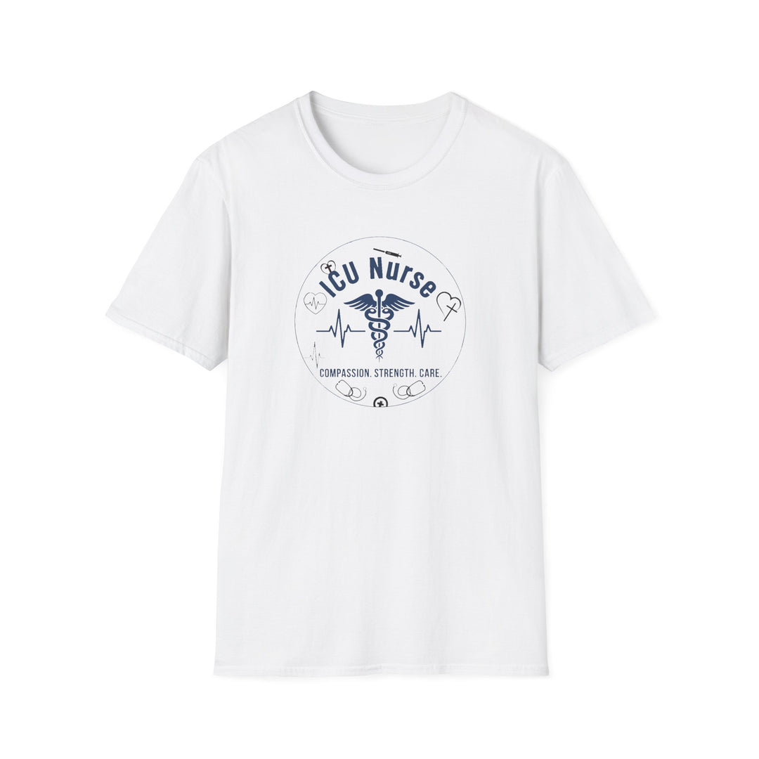 ICU Nurse T-Shirt – Compassion Strength Care Graphic Tee