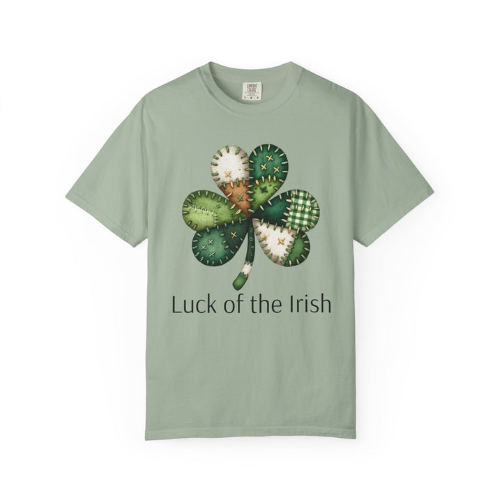 Nurse Shamrock T-Shirt — "Luck of the Irish" Patchwork Clover Tee