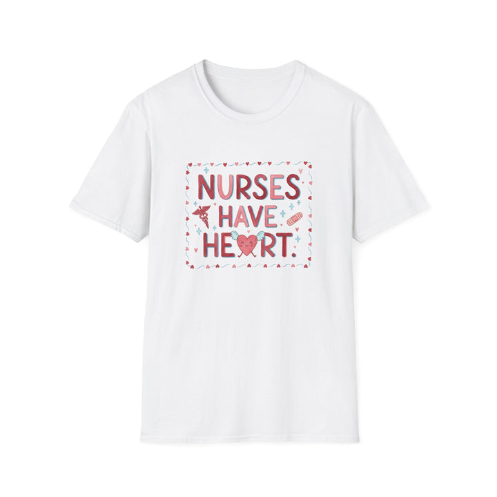 Nurse T-Shirt — "Nurses Have Heart" Heartbeat Nursing Tee