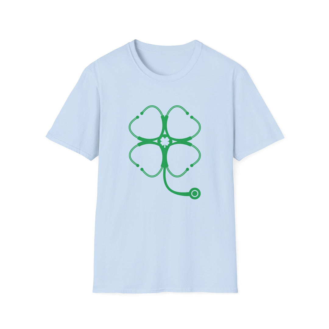 Stethoscope Clover T-Shirt — Nurse & Doctor Medical Shamrock Tee