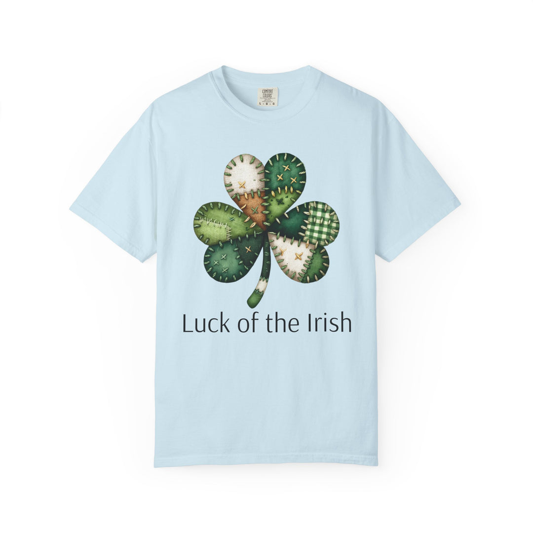 Nurse Shamrock T-Shirt — "Luck of the Irish" Patchwork Clover Tee