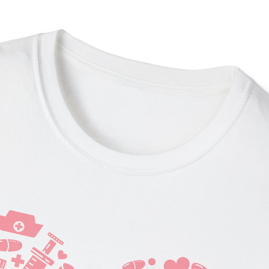 Heart Icon Pattern T-Shirt — Pink Valentine Love Graphic Tee