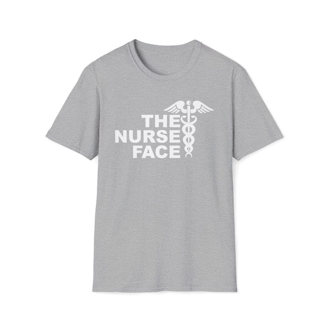 Nurse Face T-Shirt — Caduceus Medical Humor Tee for Nurses
