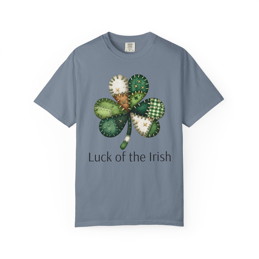 Nurse Shamrock T-Shirt — "Luck of the Irish" Patchwork Clover Tee