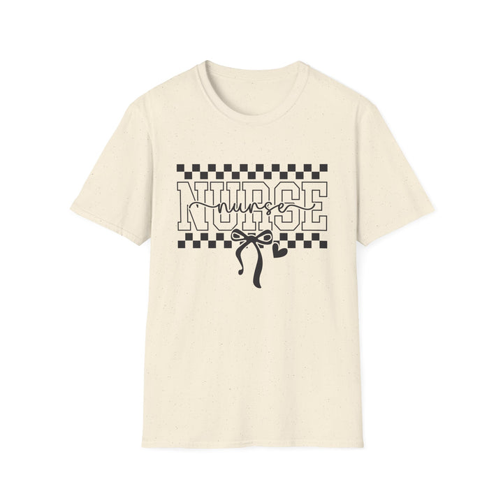 Nurse Ribbon Checkerboard T-Shirt — Nursing Gift Tee