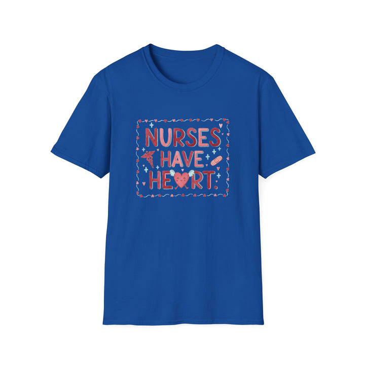 Nurse T-Shirt — "Nurses Have Heart" Heartbeat Nursing Tee