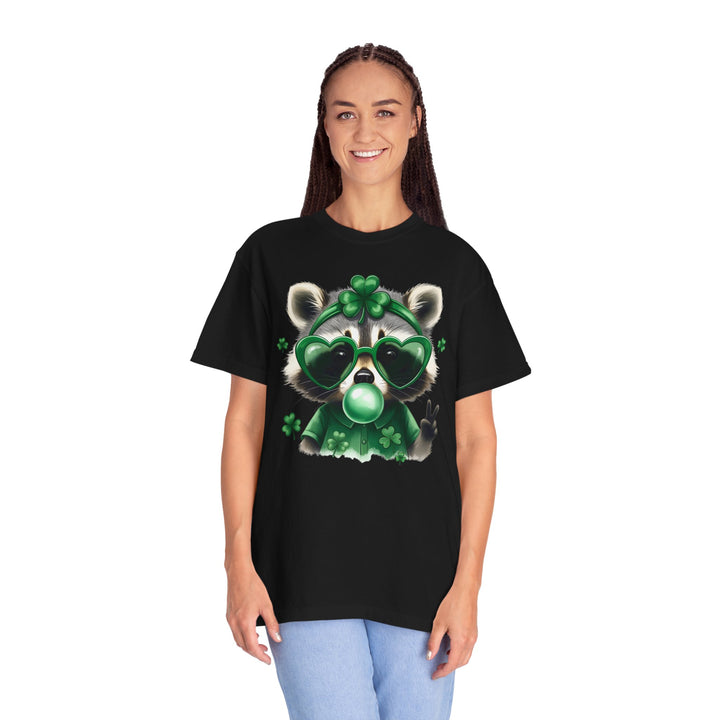 Nurse Raccoon T-Shirt — Cute Lucky Shamrock Bubble Gum Tee