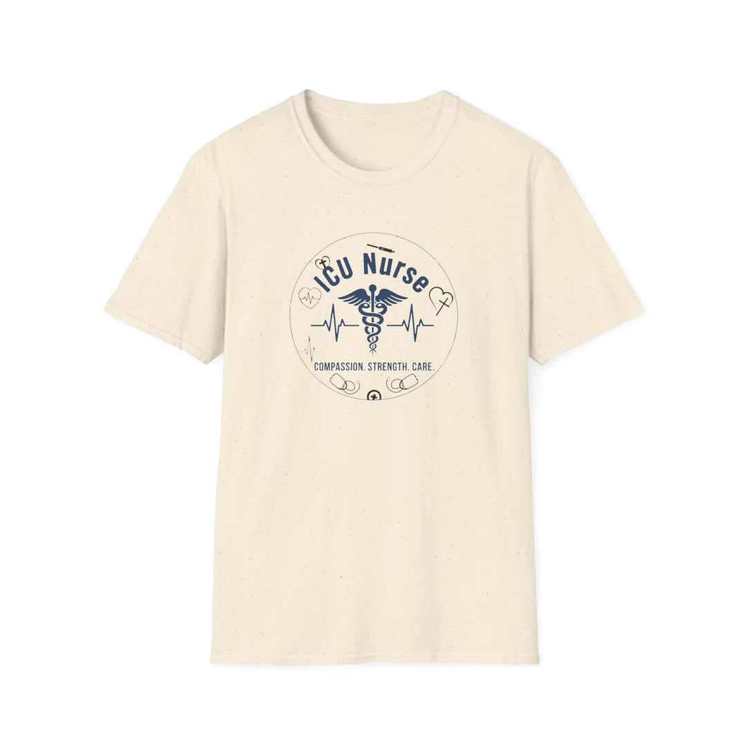 ICU Nurse T-Shirt – Compassion Strength Care Graphic Tee