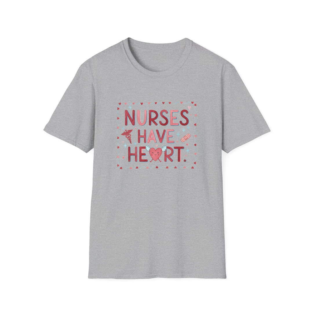 Nurse T-Shirt — "Nurses Have Heart" Heartbeat Nursing Tee