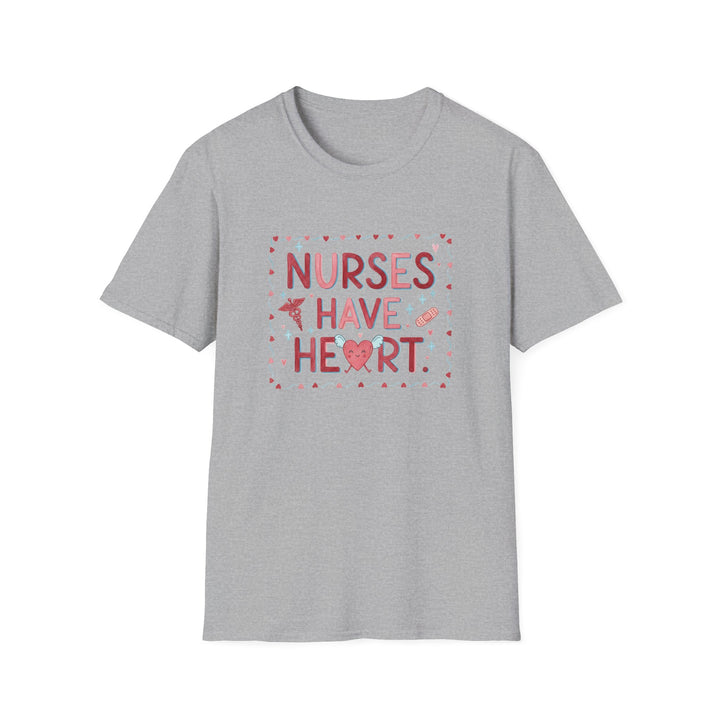 Nurse T-Shirt — "Nurses Have Heart" Heartbeat Nursing Tee
