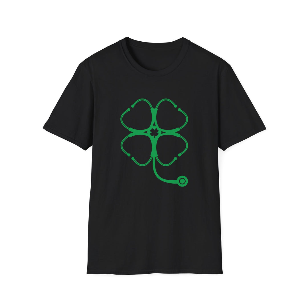Stethoscope Clover T-Shirt — Nurse & Doctor Medical Shamrock Tee