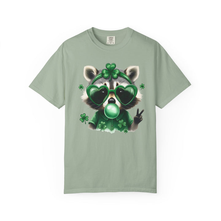 Nurse Raccoon T-Shirt — Cute Lucky Shamrock Bubble Gum Tee