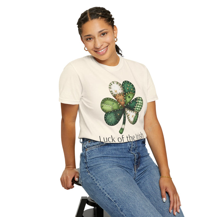 Nurse Shamrock T-Shirt — "Luck of the Irish" Patchwork Clover Tee