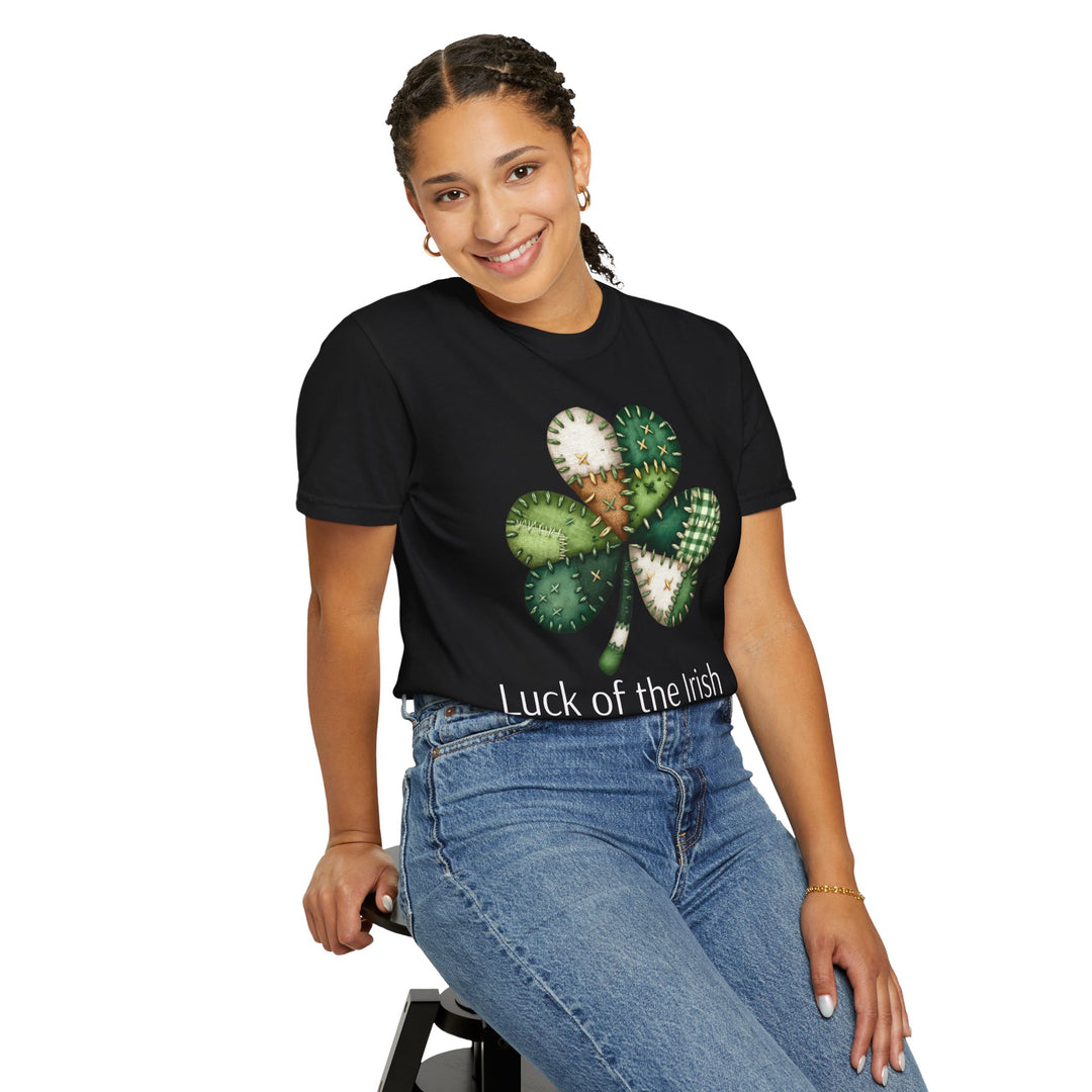 Nurse Shamrock T-Shirt — "Luck of the Irish" Patchwork Clover Tee