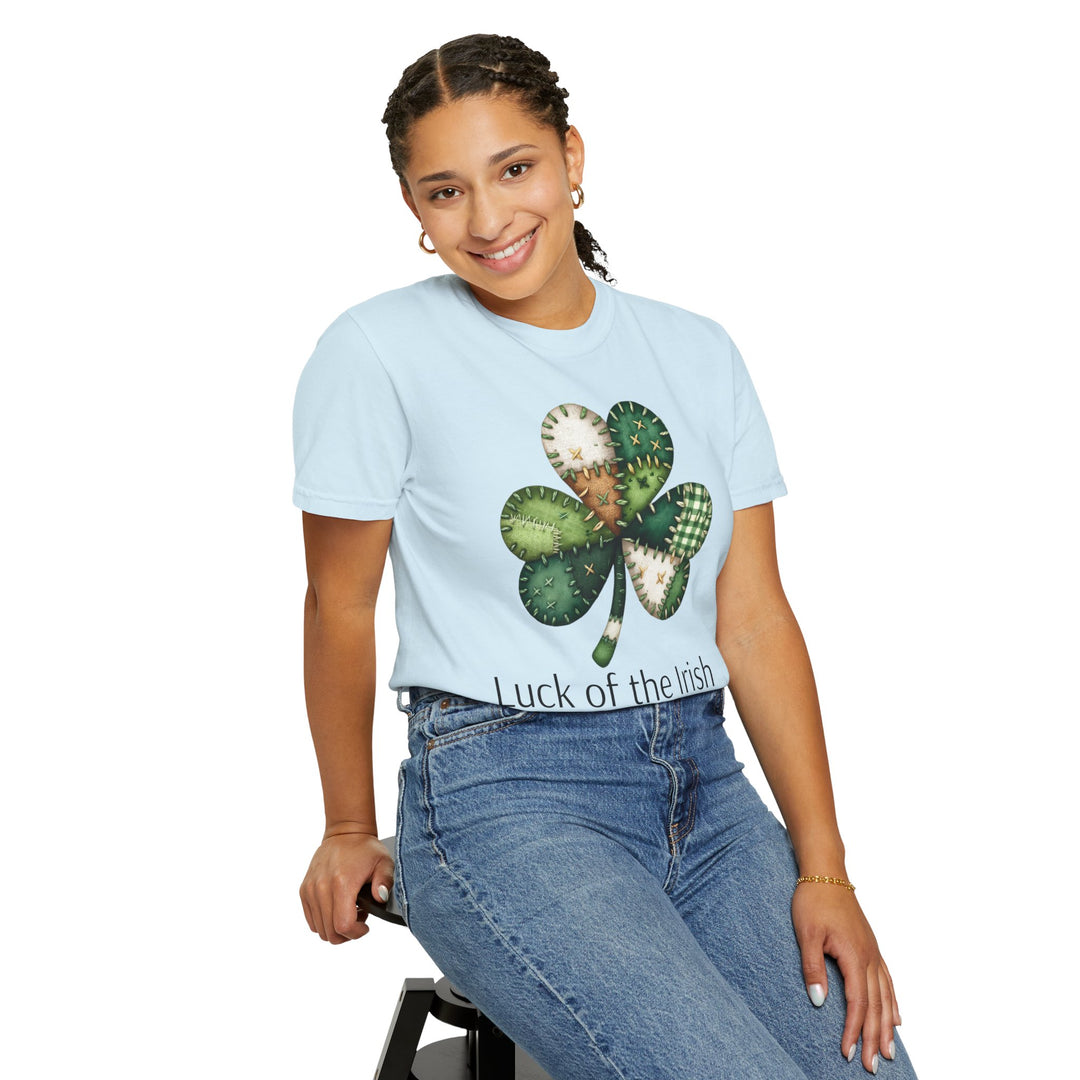 Nurse Shamrock T-Shirt — "Luck of the Irish" Patchwork Clover Tee