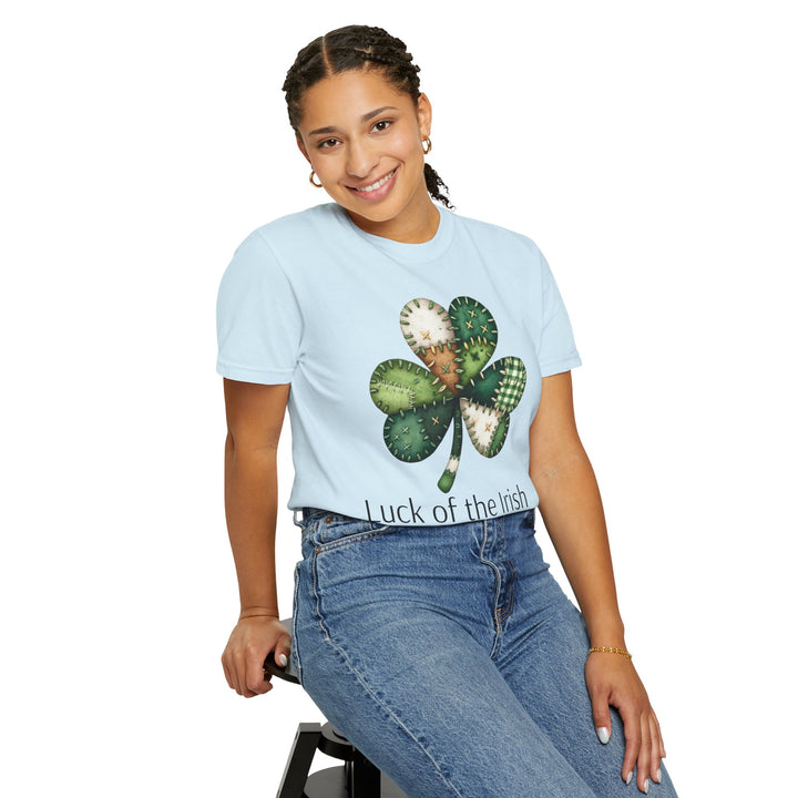 Nurse Shamrock T-Shirt — "Luck of the Irish" Patchwork Clover Tee