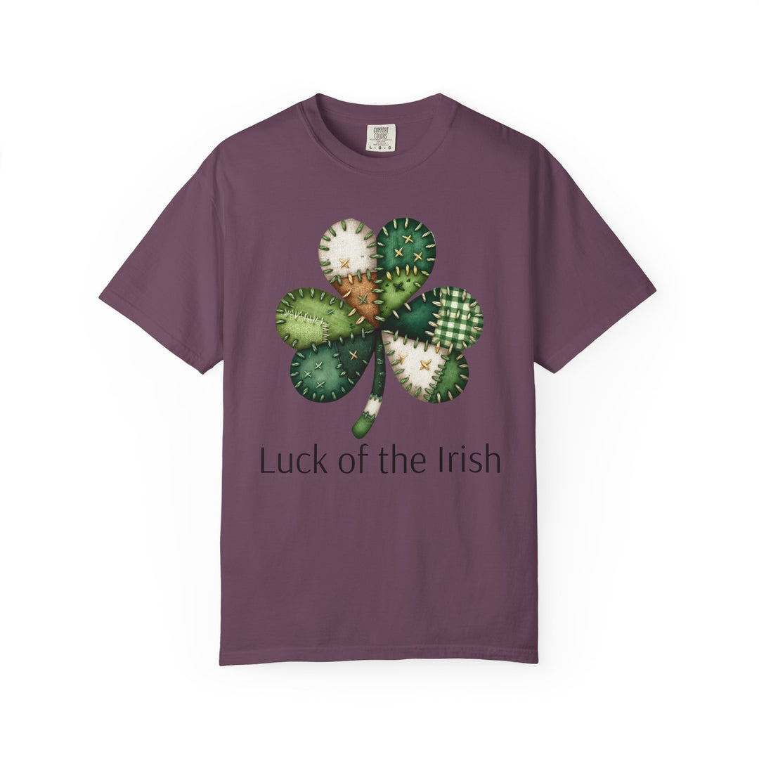 Nurse Shamrock T-Shirt — "Luck of the Irish" Patchwork Clover Tee