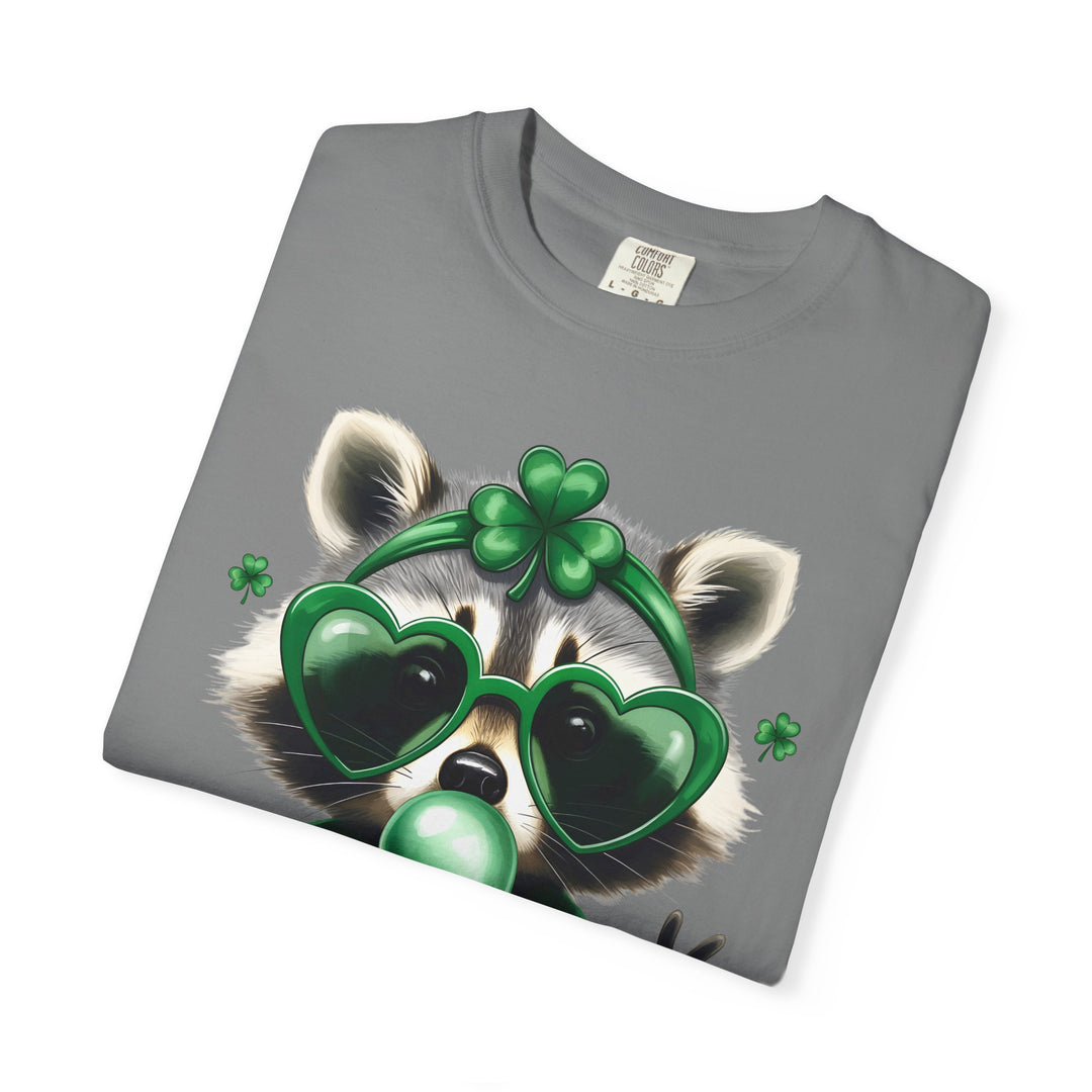 Nurse Raccoon T-Shirt — Cute Lucky Shamrock Bubble Gum Tee