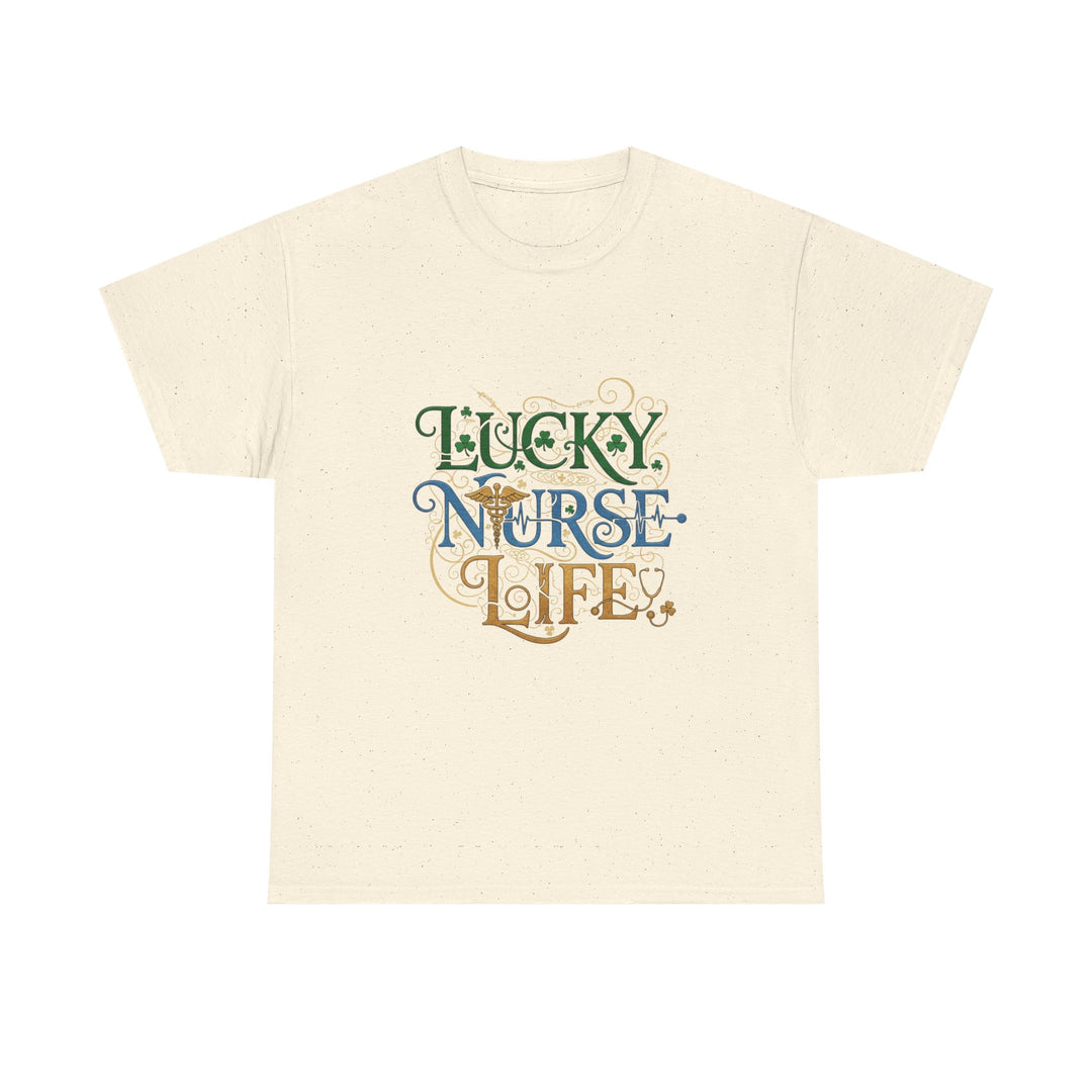 T-Shirt — "Lucky Nurse Life" Floral Graphic Tee