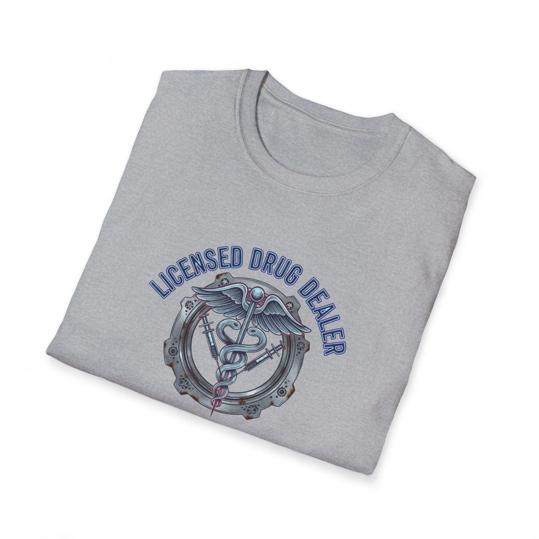 Nurse Life T-Shirt — "Licensed Drug Dealer" Caduceus Graphic Tee