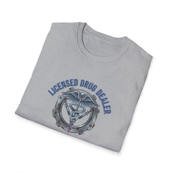 Nurse Life T-Shirt — "Licensed Drug Dealer" Caduceus Graphic Tee