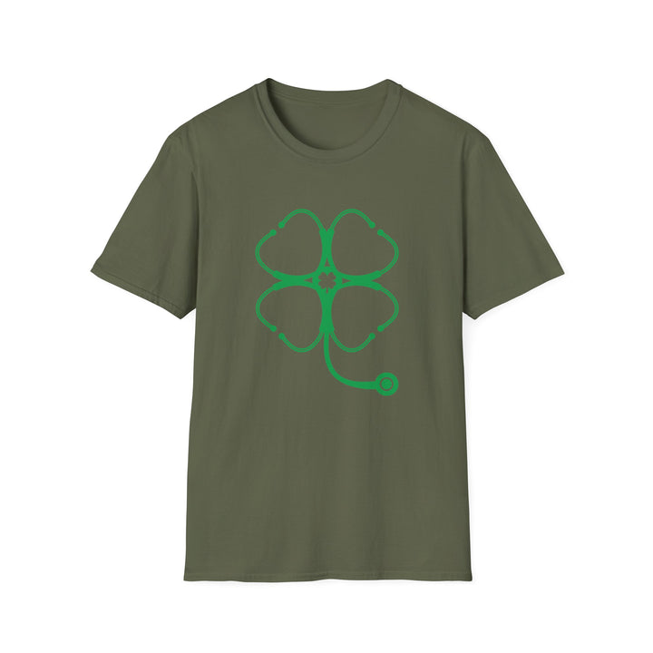 Stethoscope Clover T-Shirt — Nurse & Doctor Medical Shamrock Tee