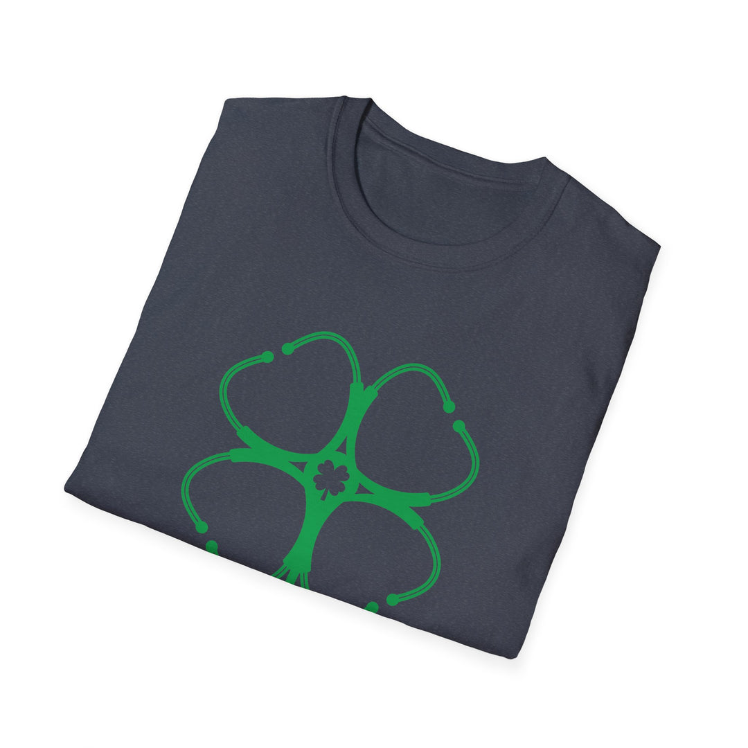 Stethoscope Clover T-Shirt — Nurse & Doctor Medical Shamrock Tee