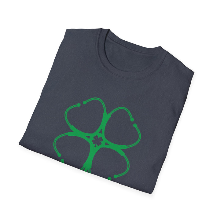 Stethoscope Clover T-Shirt — Nurse & Doctor Medical Shamrock Tee