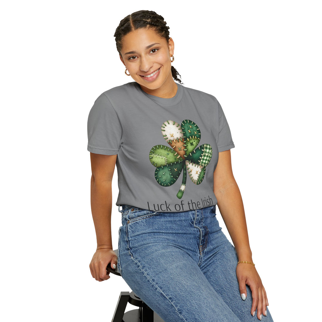 Nurse Shamrock T-Shirt — "Luck of the Irish" Patchwork Clover Tee