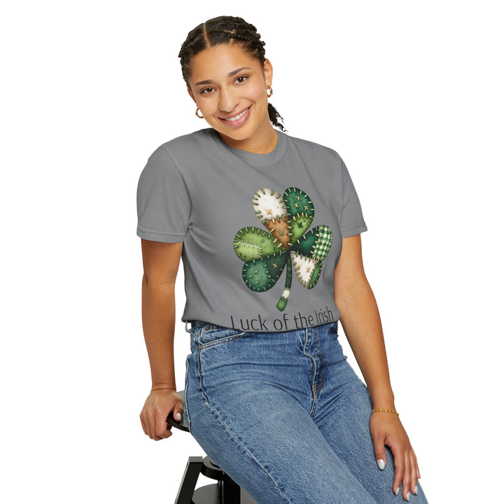 Nurse Shamrock T-Shirt — "Luck of the Irish" Patchwork Clover Tee