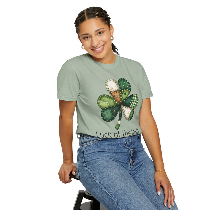 Nurse Shamrock T-Shirt — "Luck of the Irish" Patchwork Clover Tee