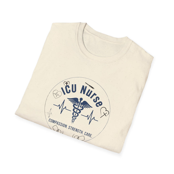 ICU Nurse T-Shirt – Compassion Strength Care Graphic Tee