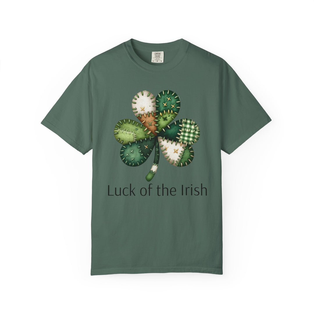 Nurse Shamrock T-Shirt — "Luck of the Irish" Patchwork Clover Tee