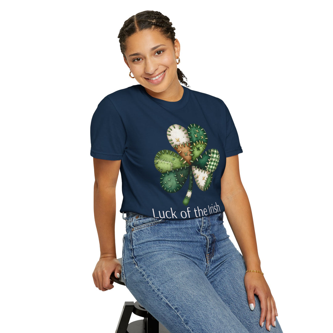 Nurse Shamrock T-Shirt — "Luck of the Irish" Patchwork Clover Tee