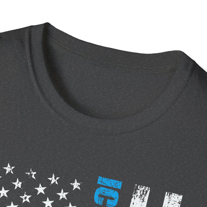 ICU Nurse American Flag T-Shirt — Thin Blue Line EMS Star of Life Tee
