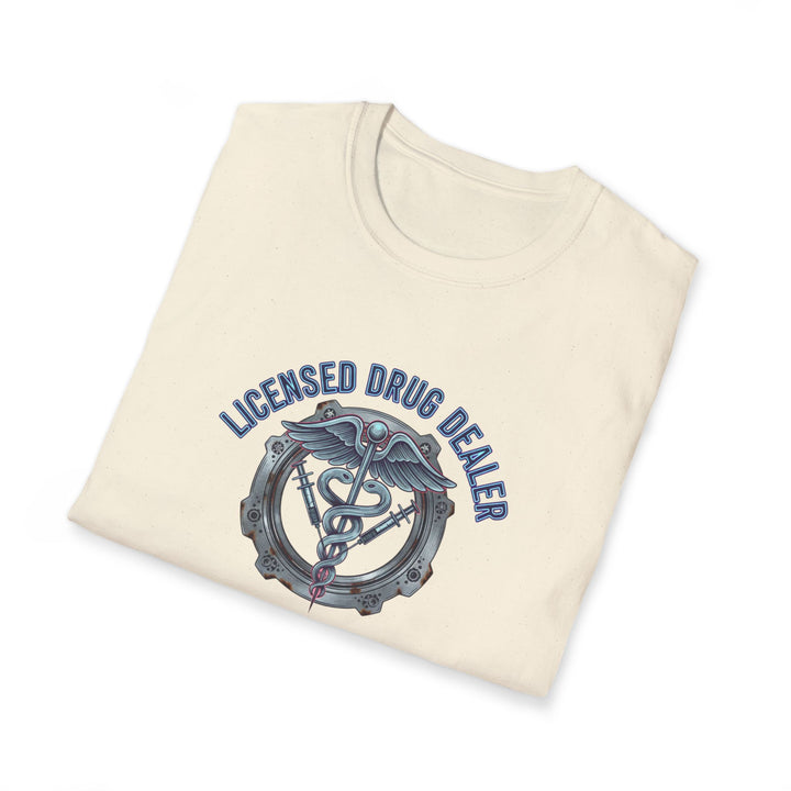 Nurse Life T-Shirt — "Licensed Drug Dealer" Caduceus Graphic Tee