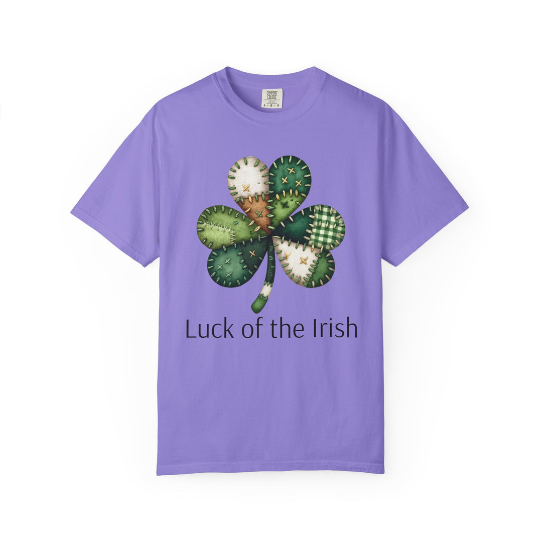 Nurse Shamrock T-Shirt — "Luck of the Irish" Patchwork Clover Tee
