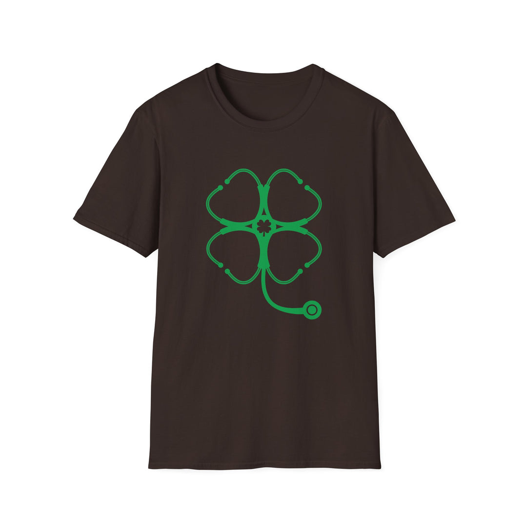 Stethoscope Clover T-Shirt — Nurse & Doctor Medical Shamrock Tee
