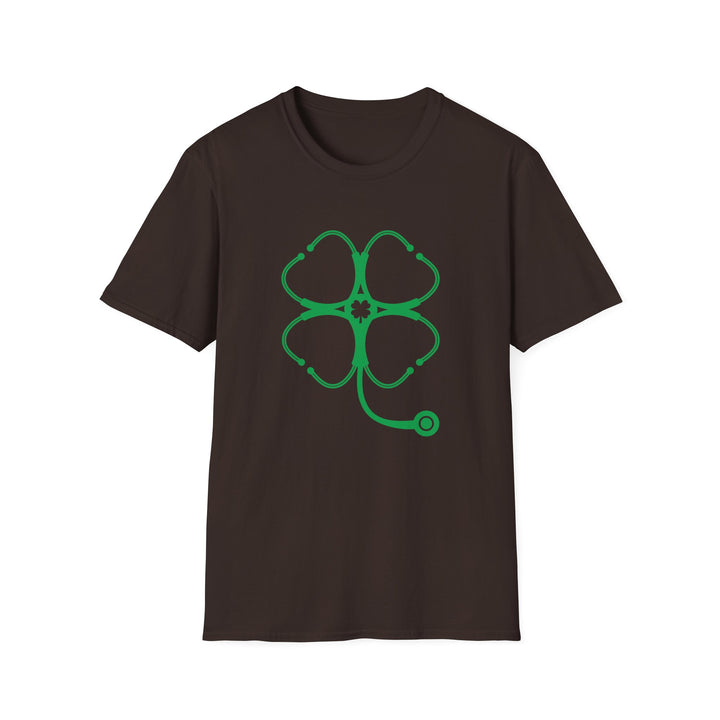 Stethoscope Clover T-Shirt — Nurse & Doctor Medical Shamrock Tee
