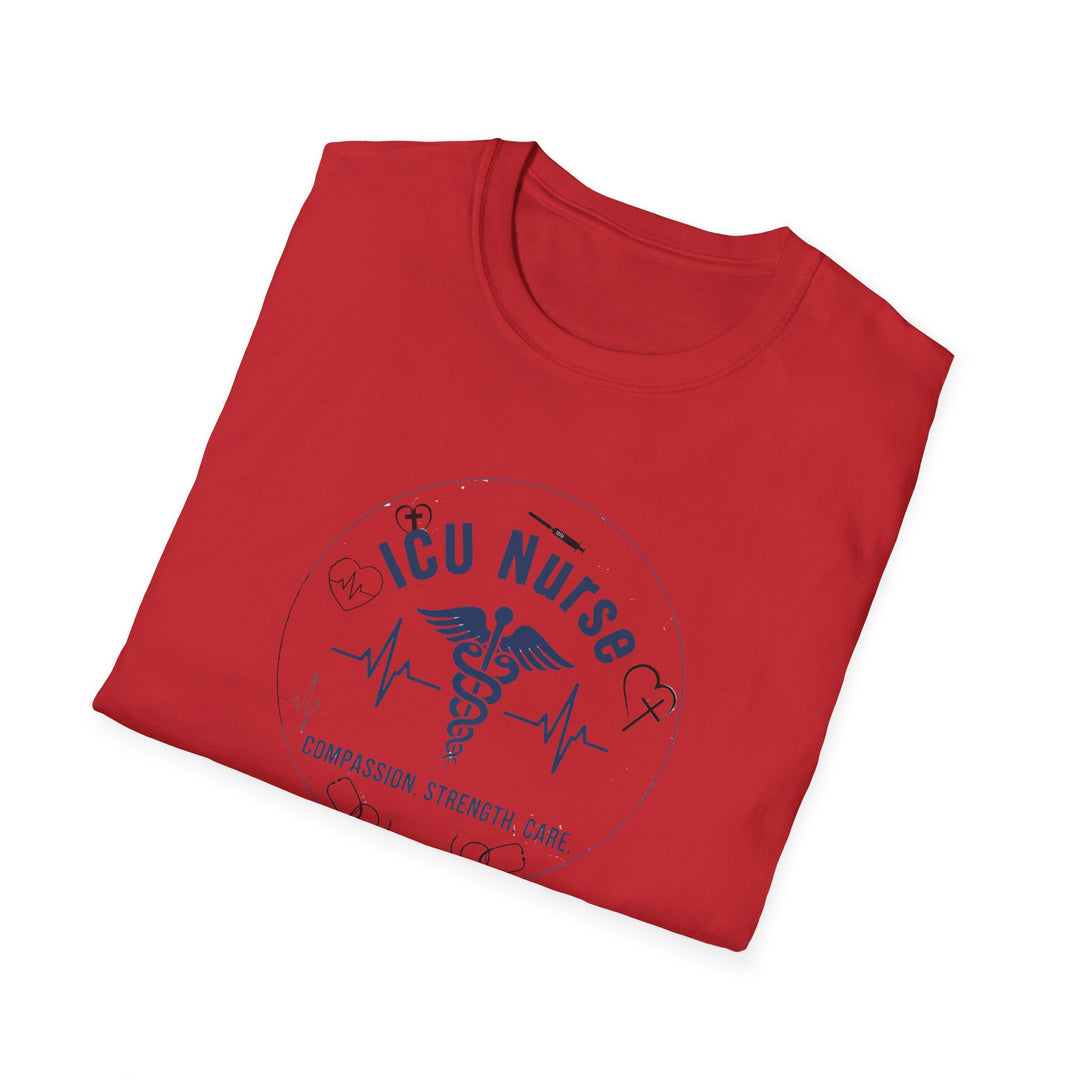 ICU Nurse T-Shirt – Compassion Strength Care Graphic Tee
