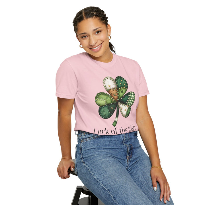 Nurse Shamrock T-Shirt — "Luck of the Irish" Patchwork Clover Tee