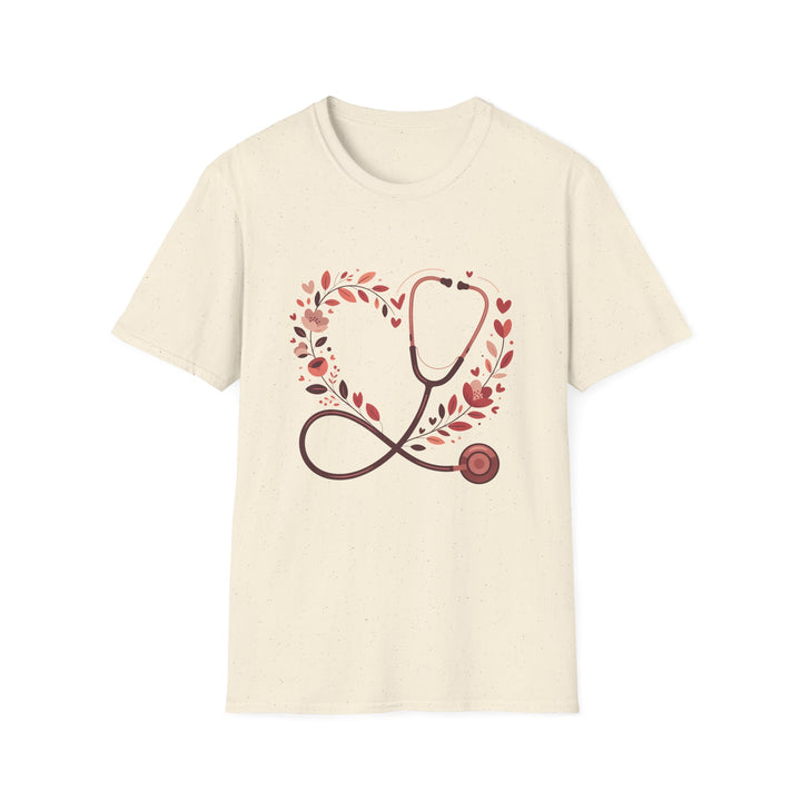 Nurse Heart Stethoscope T-Shirt — Floral Medical Appreciation Tee