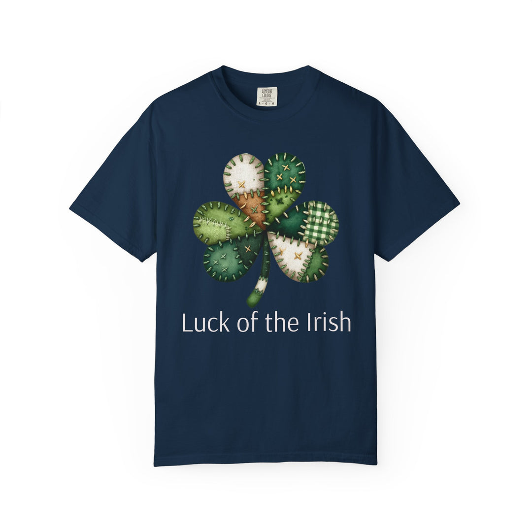 Nurse Shamrock T-Shirt — "Luck of the Irish" Patchwork Clover Tee