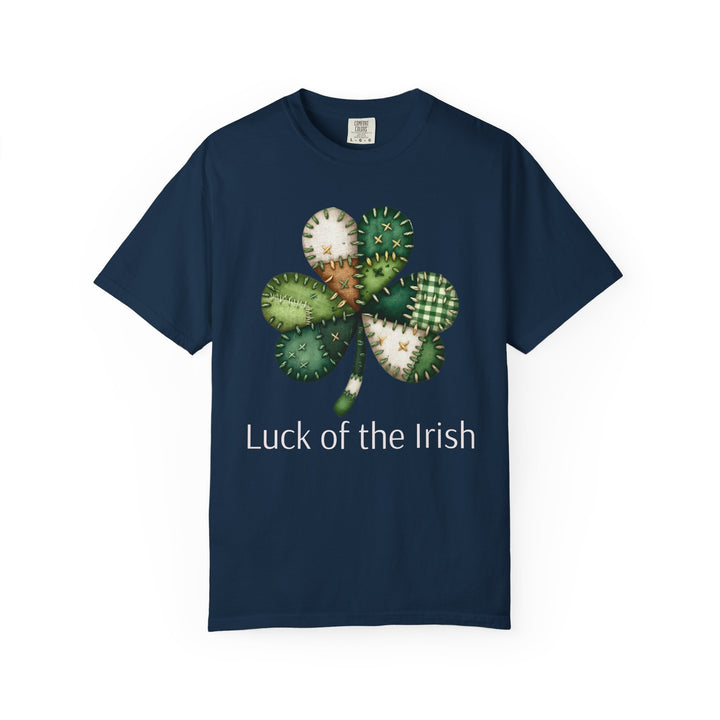 Nurse Shamrock T-Shirt — "Luck of the Irish" Patchwork Clover Tee