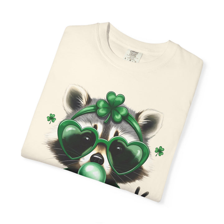 Nurse Raccoon T-Shirt — Cute Lucky Shamrock Bubble Gum Tee