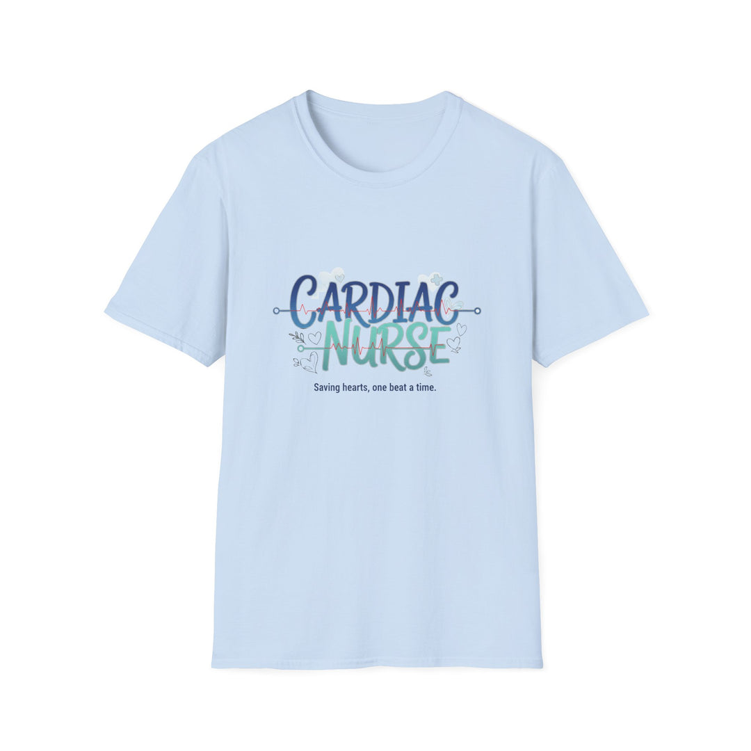 Cardiac Nurse T‑Shirt — "Saving Hearts, One Beat at a Time" Caring Healthcare Tee
