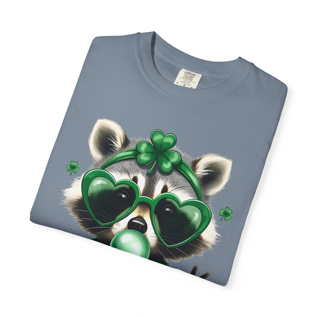 Nurse Raccoon T-Shirt — Cute Lucky Shamrock Bubble Gum Tee
