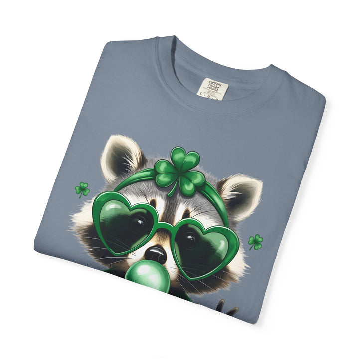 Nurse Raccoon T-Shirt — Cute Lucky Shamrock Bubble Gum Tee