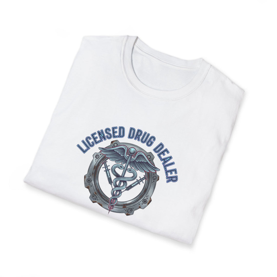 Nurse Life T-Shirt — "Licensed Drug Dealer" Caduceus Graphic Tee